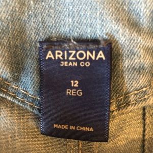 Girls Arizona size 12 rainbow trim bib shorts